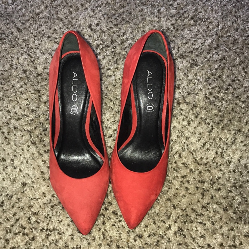 Red Aldo Pumps